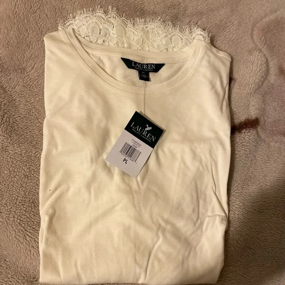 Lauren By Ralph Lauren Petite Long Sleeves With Lace - Picture 1 of 13